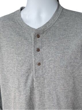 Blake Shelton thermal grey Henley pull over shirt rustic casual wear NWT karge